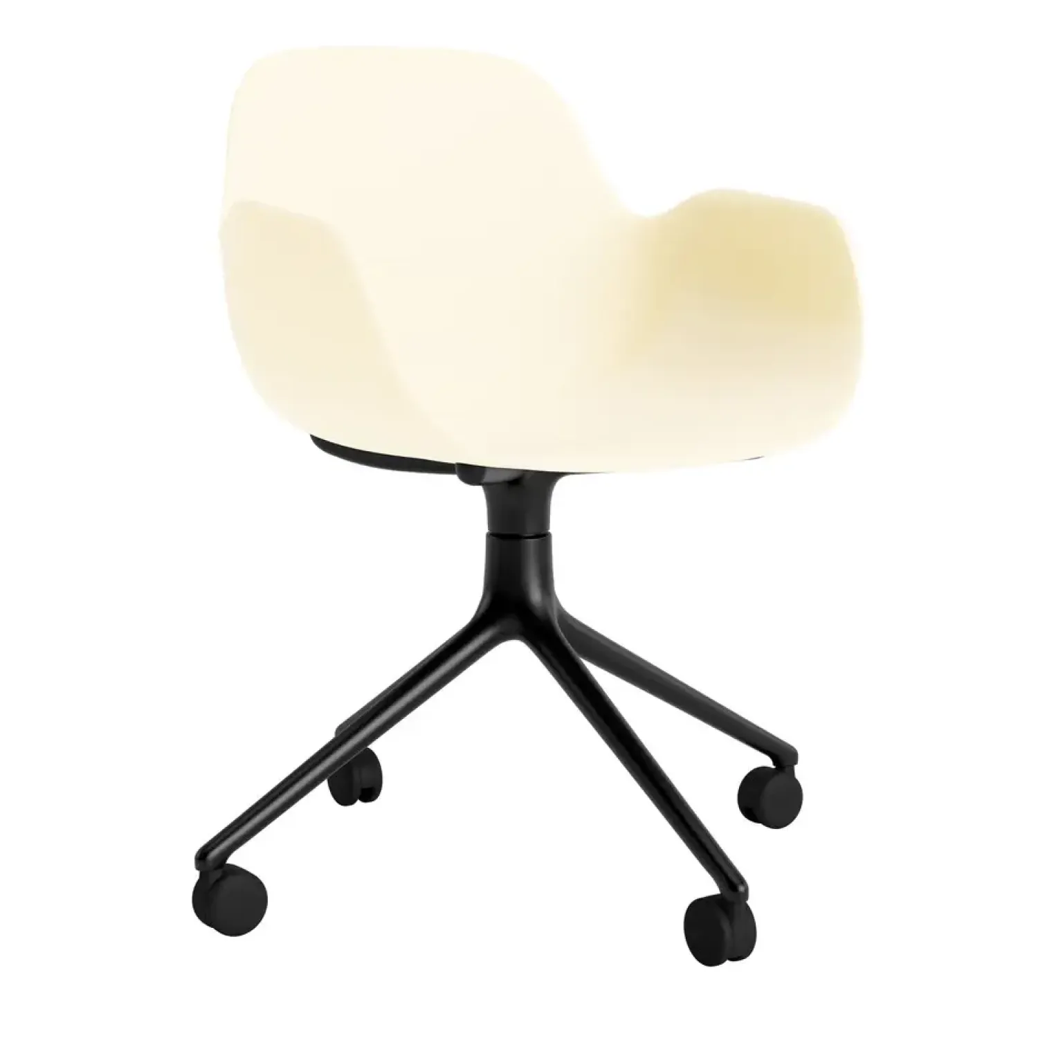 - Form Armstol Swivel 5W med hjul - Sort/Creme*Normann Copenhagen New