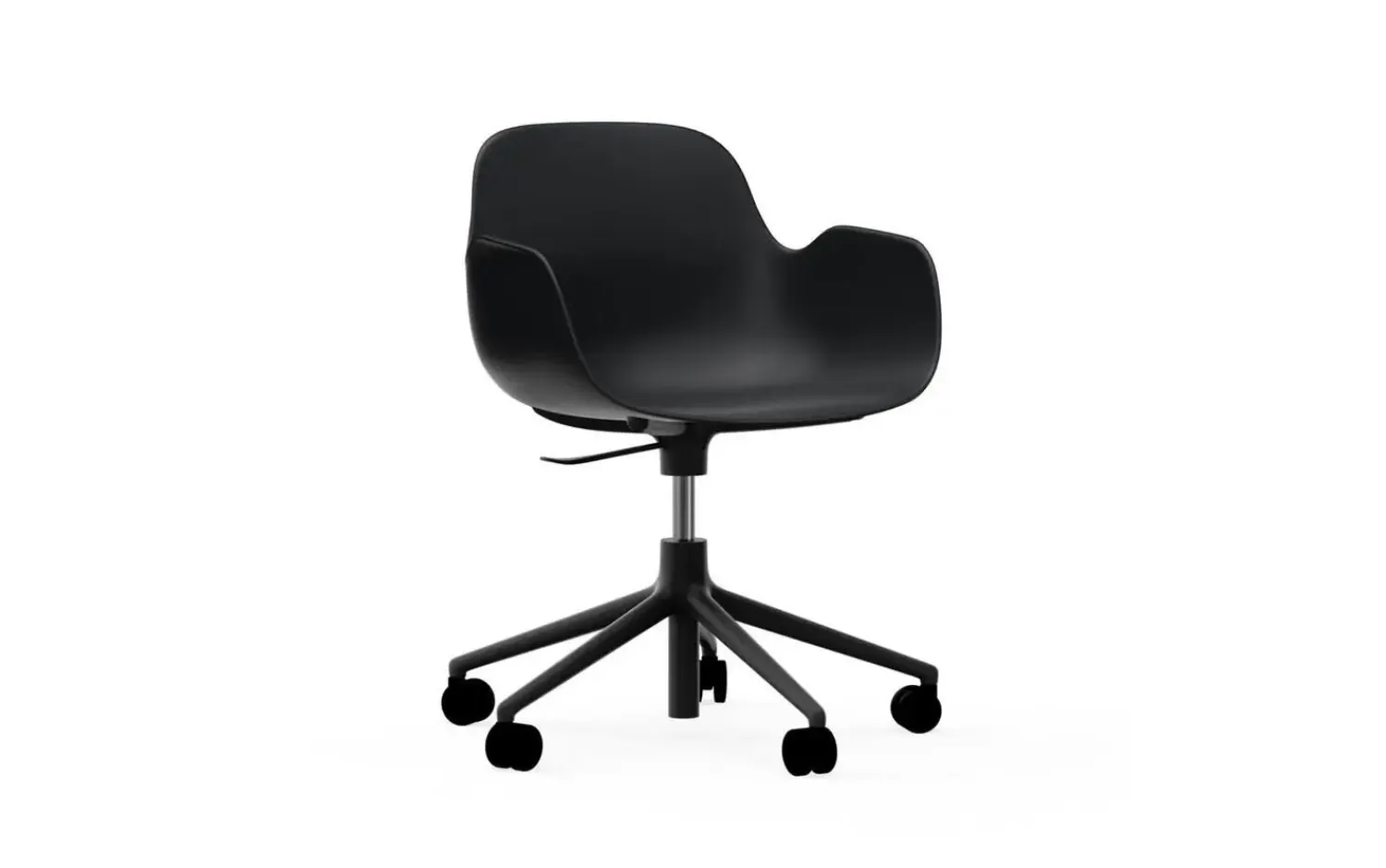- Form Armchair Swivel 5W Gas Lift Black Alu*Normann Copenhagen New