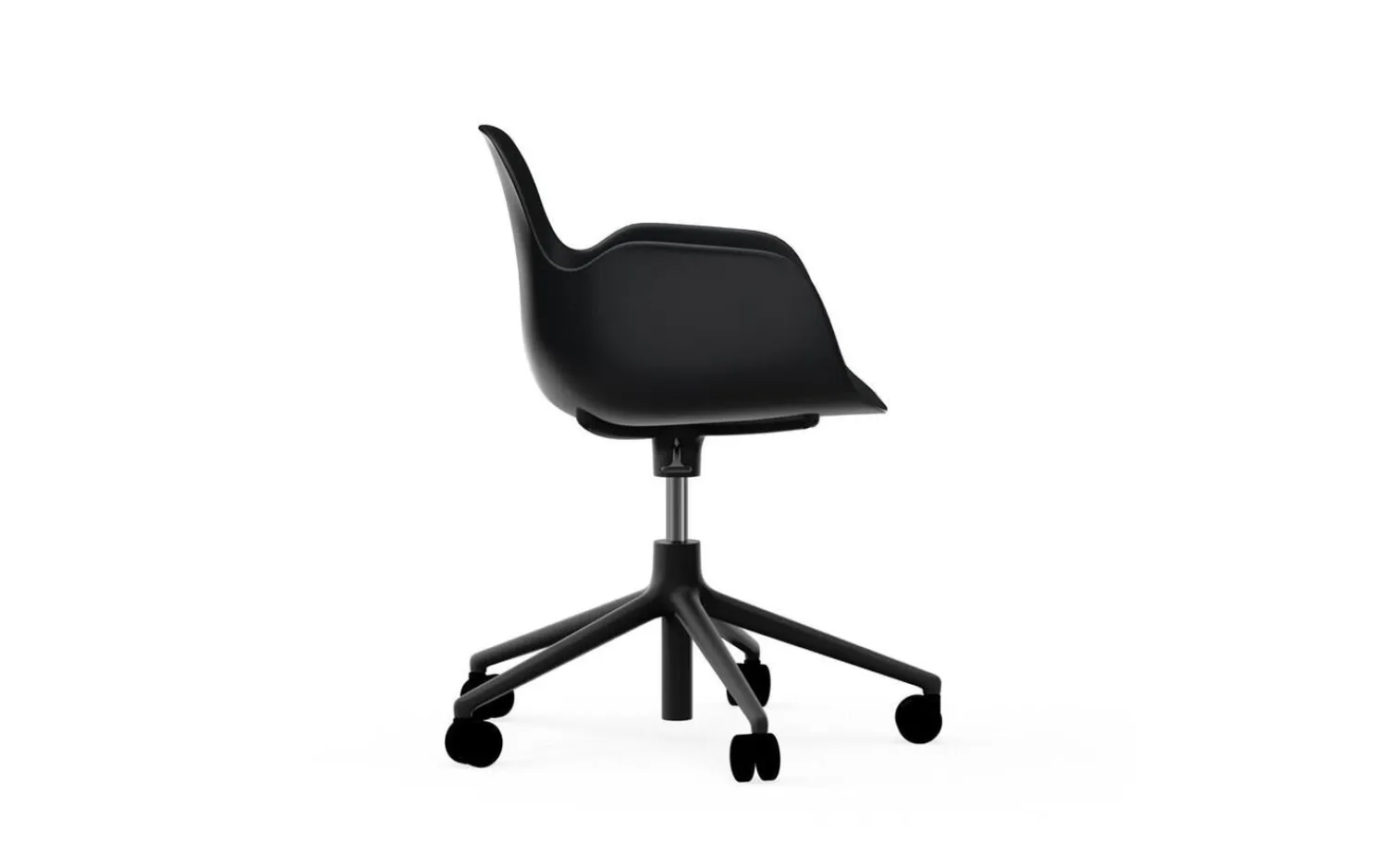 - Form Armchair Swivel 5W Gas Lift Black Alu*Normann Copenhagen New
