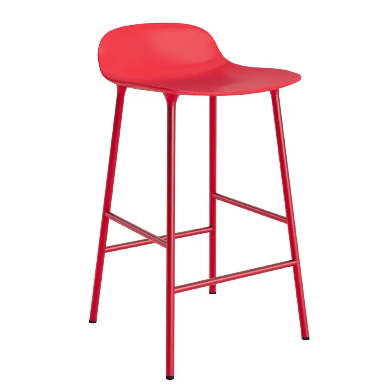 - Form Barstool 65 cm - Rød/Stål^Normann Copenhagen Discount