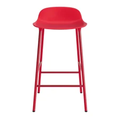 - Form Barstool 65 cm - Rød/Stål^Normann Copenhagen Discount