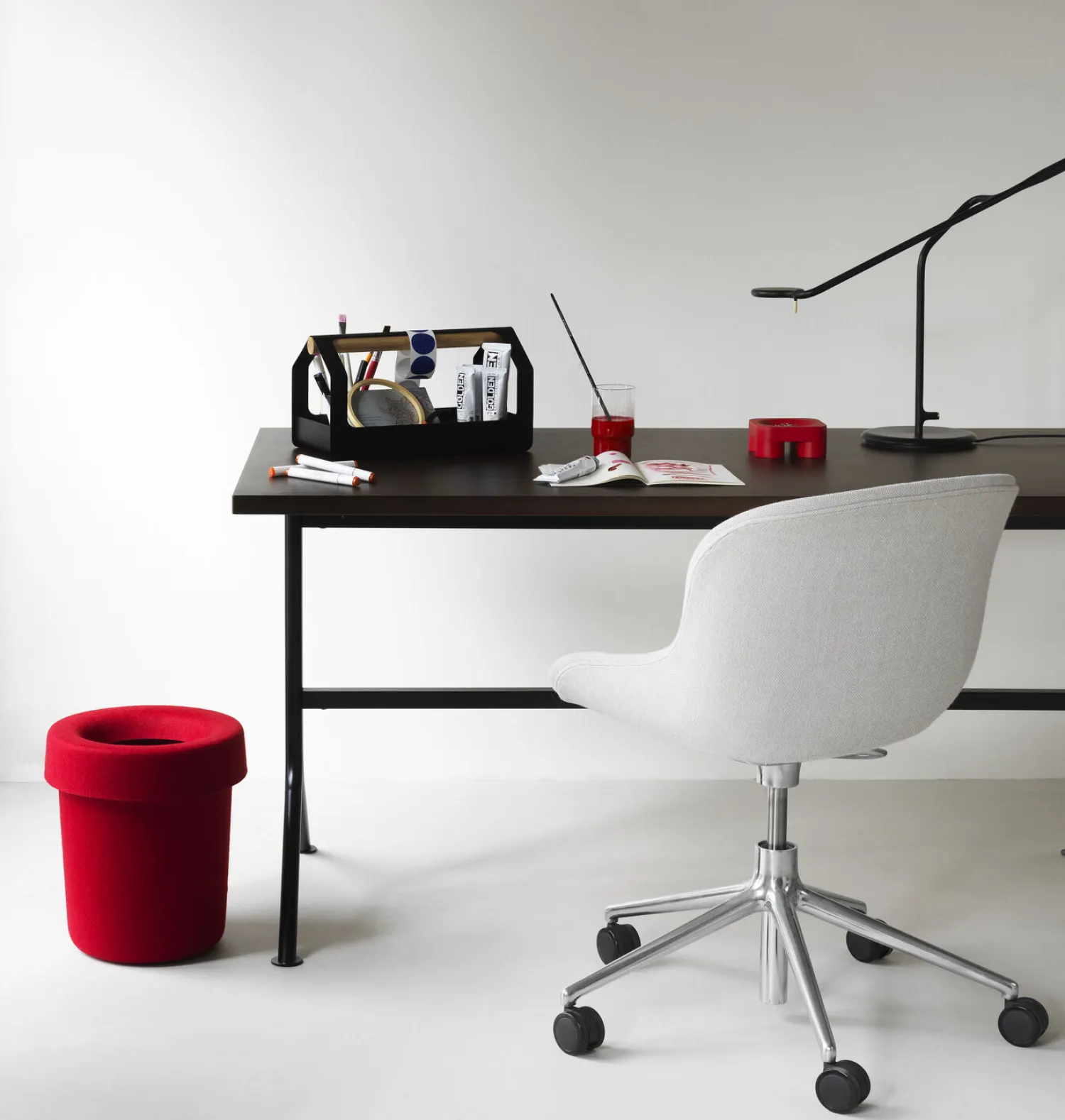 - Hide Office Bin Bright Red^Normann Copenhagen Sale