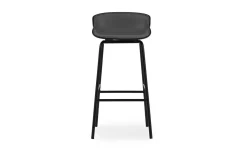 - Hyg Barstool 75 cm Front Upholstery Black & Black Steel^Normann Copenhagen Hot