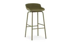 - Hyg Barstool 75 cm Front Upholstery Olive & Olive Steel^Normann Copenhagen Best