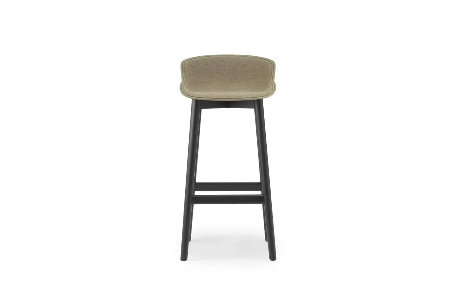 - Hyg Barstool 75 cm Front Upholstery Sand & Black Oak*Normann Copenhagen New
