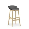 - Hyg Barstool 75 cm Front Upholstery Black & Oak*Normann Copenhagen Discount