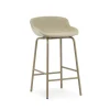 - Hyg Barstool 65 cm Full Upholstery Sand Steel^Normann Copenhagen