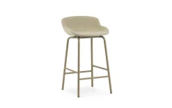 - Hyg Barstool 65 cm Full Upholstery Sand Steel^Normann Copenhagen