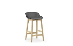 - Hyg Barstool 65 cm Front Upholstery Black & Oak^Normann Copenhagen Best
