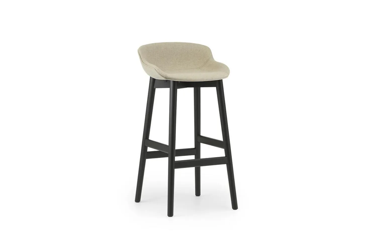 - Hyg Barstool 75 cm Full Upholstery Black Oak^Normann Copenhagen Clearance