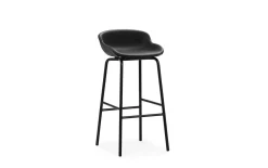 - Hyg Barstool 75 cm Full Upholstery Black Steel^Normann Copenhagen Outlet