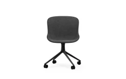 - Hyg Chair Swivel 4W Front Upholstery Black & Black Alu^Normann Copenhagen Outlet