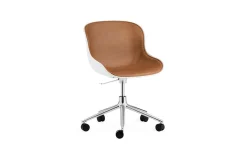 - Hyg Chair Swivel 5W Gas Lift Front Upholstery White & Alu*Normann Copenhagen Discount