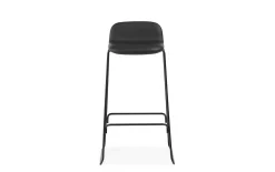 - Just Barstool 75 cm w. back Full Upholstery Black Steel*Normann Copenhagen New