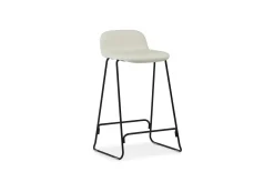 - Just Barstool 65 cm w. back Full Upholstery Black Steel^Normann Copenhagen Discount