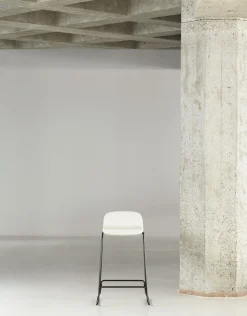 - Just Barstool 65 cm w. back Full Upholstery Black Steel^Normann Copenhagen Discount