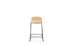 - Just Barstool 65 cm w. back Full Upholstery Black Steel*Normann Copenhagen Outlet