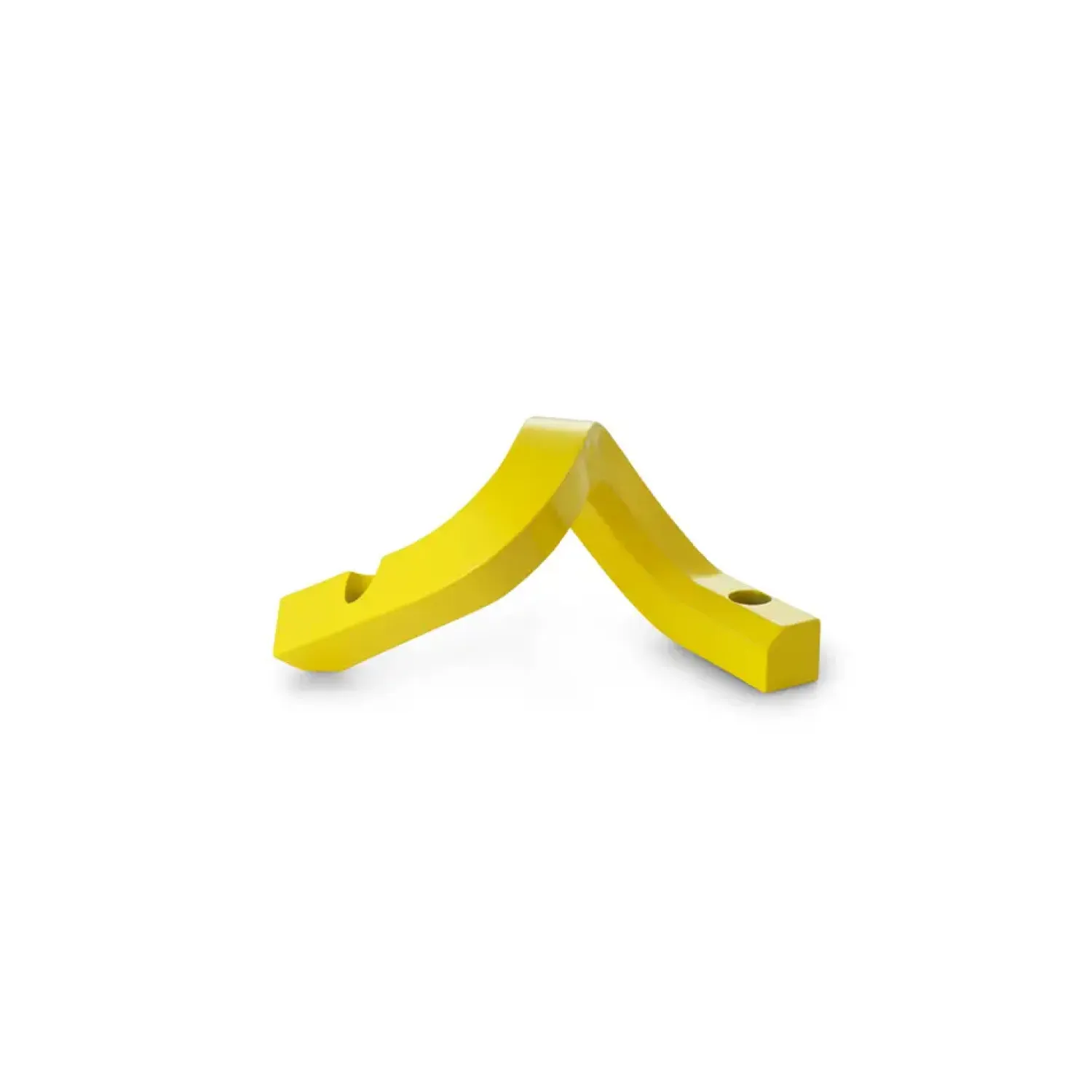 - Lysestage - Crooked Candlestick Two - Yellow/Gul*Normann Copenhagen New