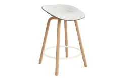 - Mat Barstool 65 cm Front Upholstery Seaweed Beech/Cream - Hallingdal 110^Normann Copenhagen Discount
