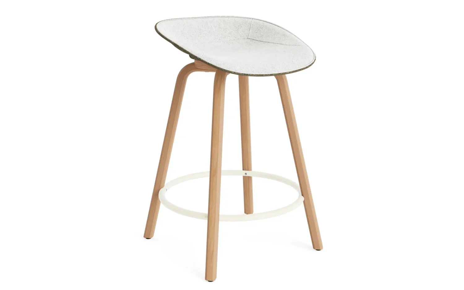 - Mat Barstool 65 cm Front Upholstery Seaweed Beech/Cream - Hallingdal 110^Normann Copenhagen Discount