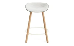 - Mat Barstool 65 cm Front Upholstery Seaweed Beech/Cream - Hallingdal 110^Normann Copenhagen Discount