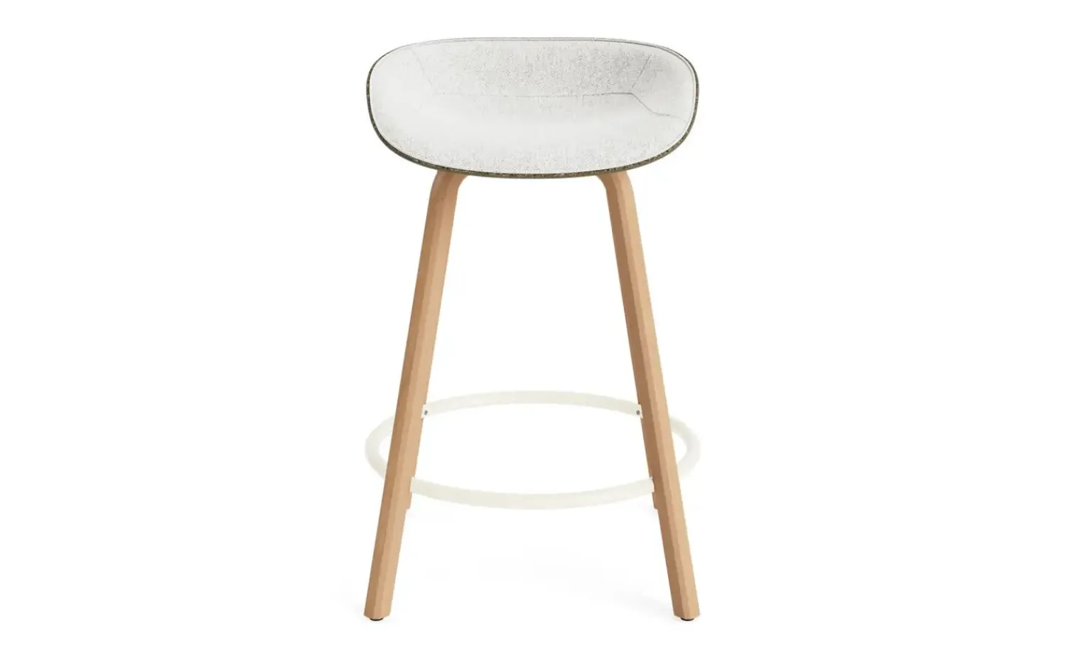 - Mat Barstool 65 cm Front Upholstery Seaweed Beech/Cream - Hallingdal 110^Normann Copenhagen Discount