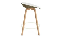 - Mat Barstool 65 cm Front Upholstery Seaweed Beech/Cream - Hallingdal 110^Normann Copenhagen Discount