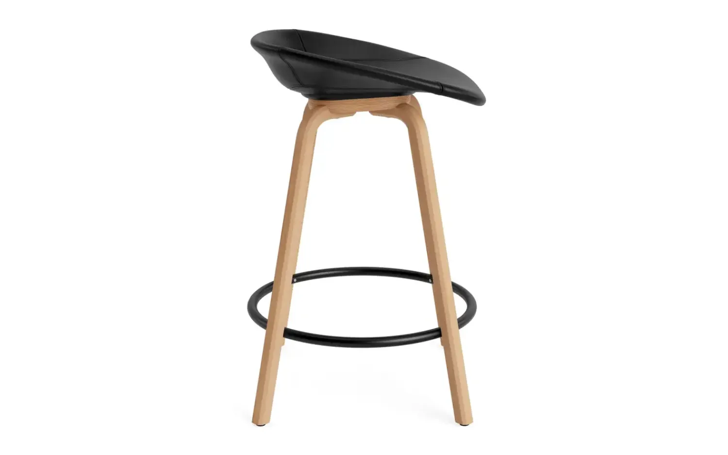 - Mat Barstool 65 cm Full Upholstery Beech/Black - Ultra 41599^Normann Copenhagen