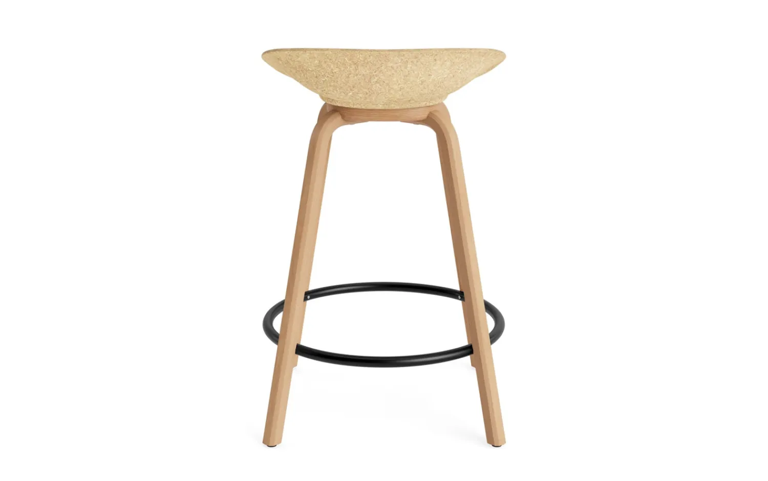 - Mat Barstool 65 cm Front Upholstery Hemp Beech/Black - Hallingdal 110*Normann Copenhagen Best