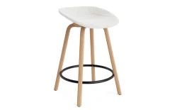 - Mat Barstool 65 cm Full Upholstery Beech/Black - Hallingdal 110*Normann Copenhagen Outlet