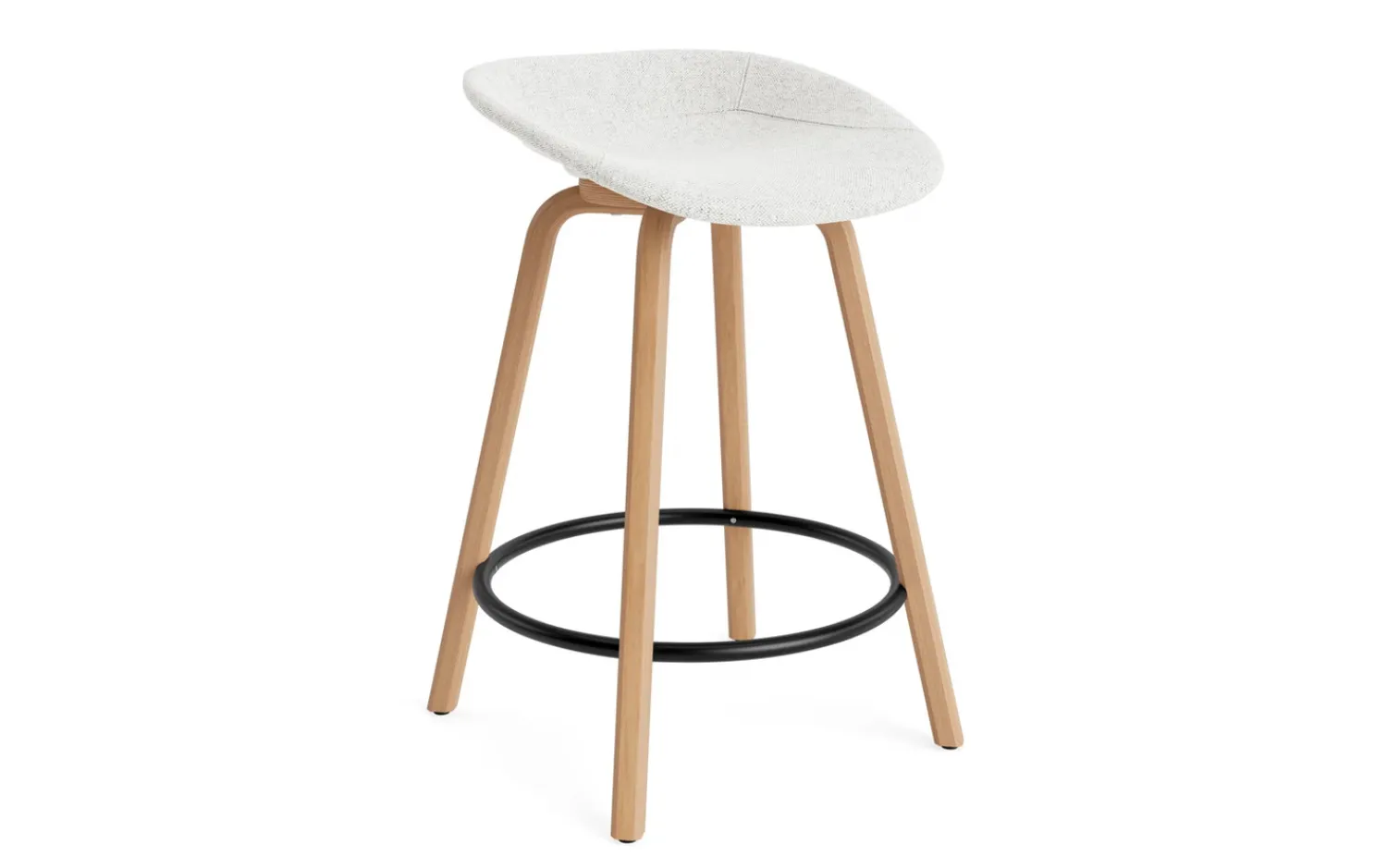 - Mat Barstool 65 cm Full Upholstery Beech/Black - Hallingdal 110*Normann Copenhagen Outlet