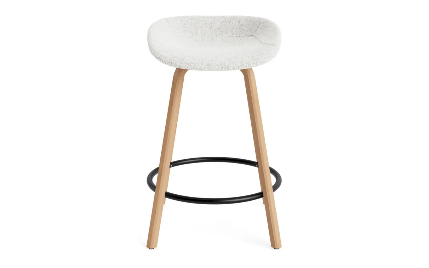 - Mat Barstool 65 cm Full Upholstery Beech/Black - Hallingdal 110*Normann Copenhagen Outlet
