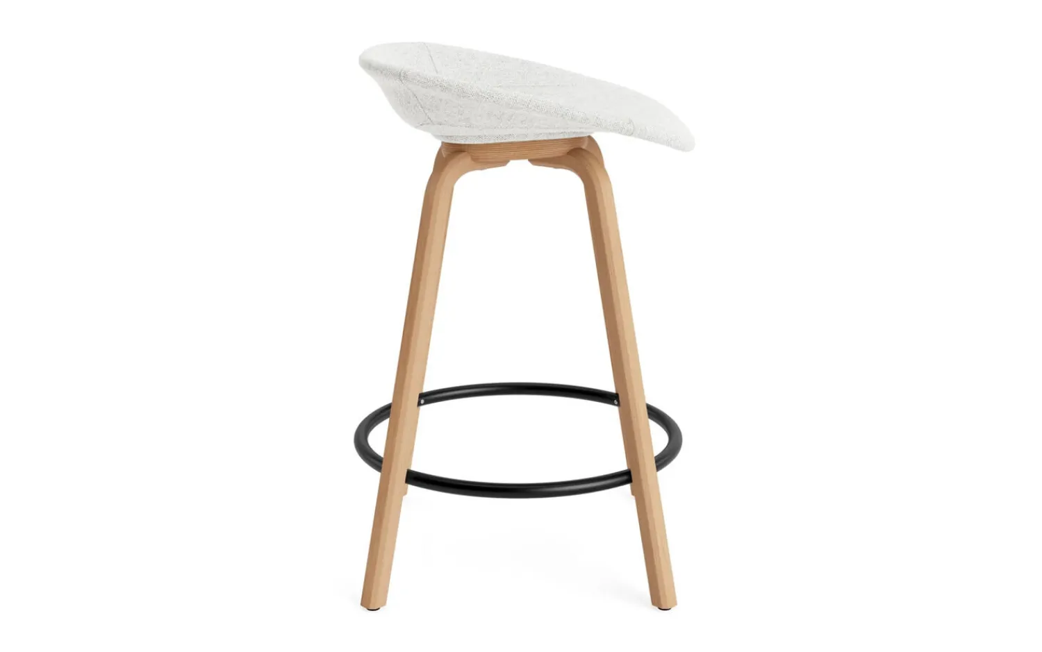 - Mat Barstool 65 cm Full Upholstery Beech/Black - Hallingdal 110*Normann Copenhagen Outlet