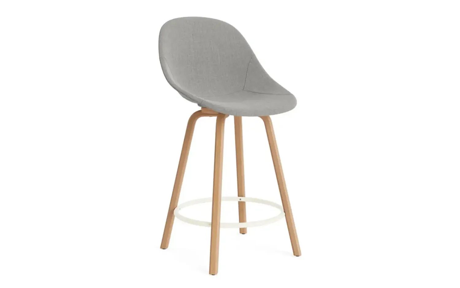 - Mat Bar Chair 65 cm Full Upholstery Beech/Cream - Remix 133*Normann Copenhagen