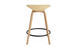 - Mat Barstool 65 cm Front Upholstery Hemp Beech/Black - Remix 133^Normann Copenhagen Clearance