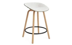 - Mat Barstool 65 cm Front Upholstery Seaweed Beech/Black - Hallingdal 110*Normann Copenhagen New