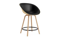 - Mat Bar Armchair 65 cm Front Upholstery Hemp Beech/Black - Ultra 41599^Normann Copenhagen New