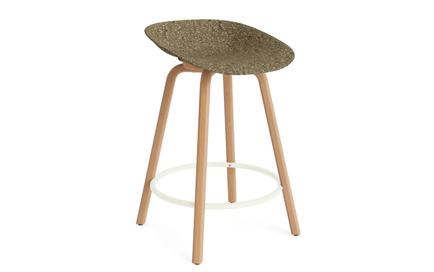 - Mat Barstool 65 cm Beech/Cream^Normann Copenhagen Clearance