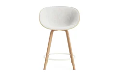 - Mat Bar Armchair 65 cm Front Upholstery Hemp Beech/Cream - Hallingdal 110^Normann Copenhagen New