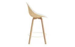 - Mat Bar Chair 65 cm Front Upholstery Hemp Beech/Cream - Hallingdal 110^Normann Copenhagen