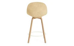 - Mat Bar Chair 65 cm Front Upholstery Hemp Beech/Cream - Hallingdal 110^Normann Copenhagen