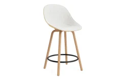- Mat Bar Chair 65 cm Front Upholstery Hemp Beech/Black - Hallingdal 110*Normann Copenhagen Clearance