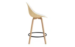 - Mat Bar Chair 65 cm Front Upholstery Hemp Beech/Black - Hallingdal 110*Normann Copenhagen Clearance