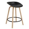 - Mat Barstool 65 cm Front Upholstery Seaweed Beech/Black - Ultra 41599^Normann Copenhagen Outlet