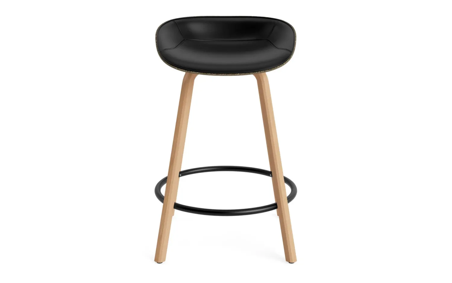- Mat Barstool 65 cm Front Upholstery Seaweed Beech/Black - Ultra 41599^Normann Copenhagen Outlet