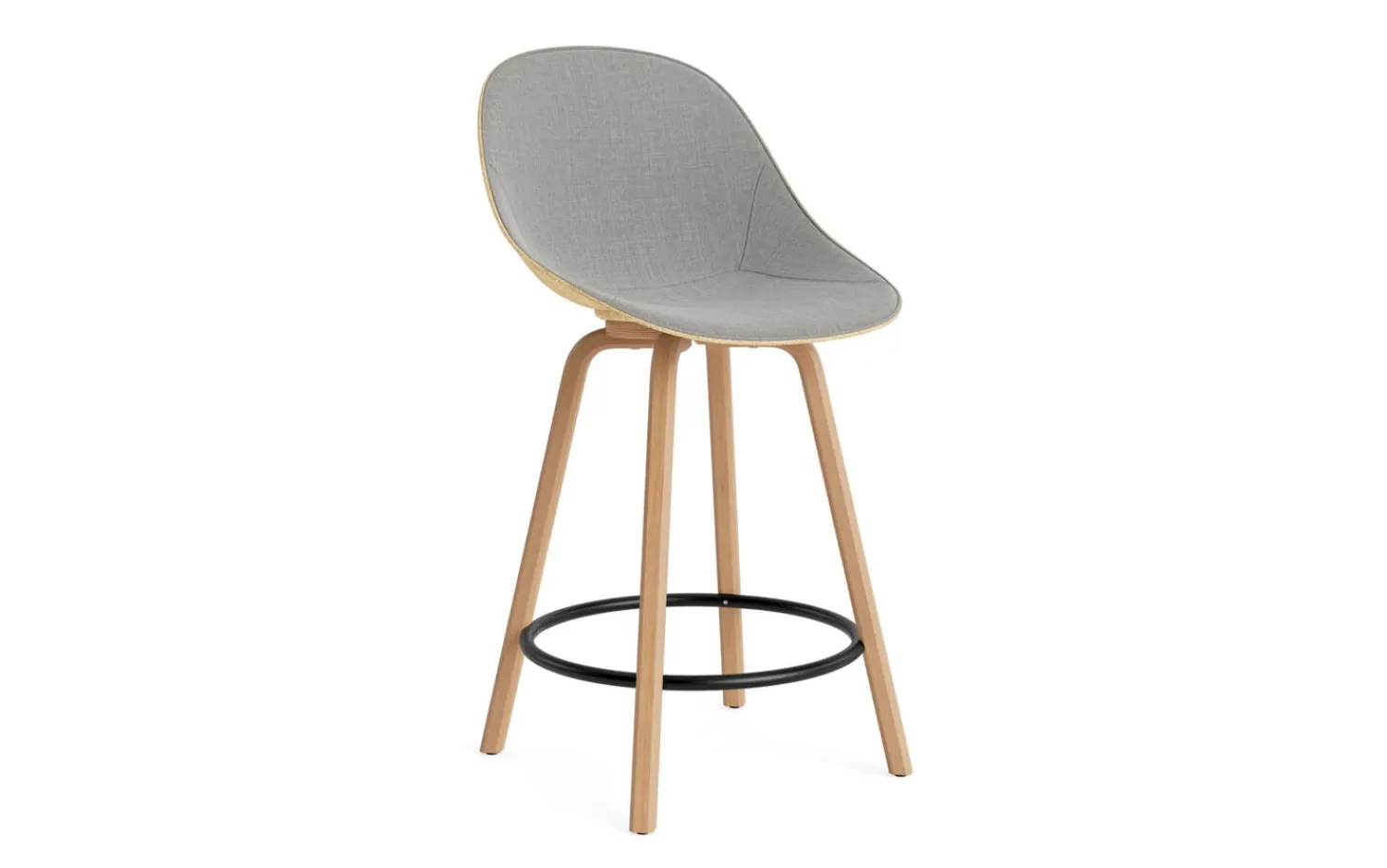 - Mat Bar Chair 65 cm Front Upholstery Hemp Beech/Black - Remix 133^Normann Copenhagen Best