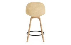 - Mat Bar Chair 65 cm Front Upholstery Hemp Beech/Black - Remix 133^Normann Copenhagen Best