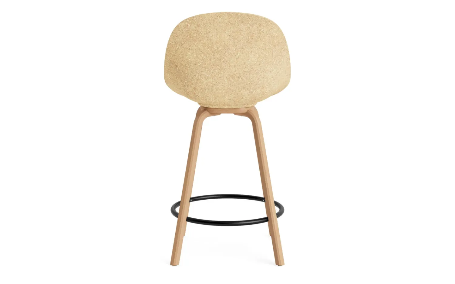 - Mat Bar Chair 65 cm Front Upholstery Hemp Beech/Black - Remix 133^Normann Copenhagen Best