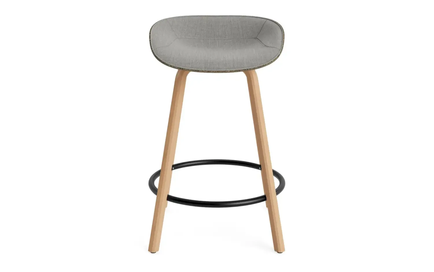 - Mat Barstool 65 cm Front Upholstery Seaweed Beech/Black - Remix 133^Normann Copenhagen Online