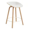 - Mat Barstool 65 cm Front Upholstery Hemp Beech/Cream - Hallingdal 110^Normann Copenhagen Outlet